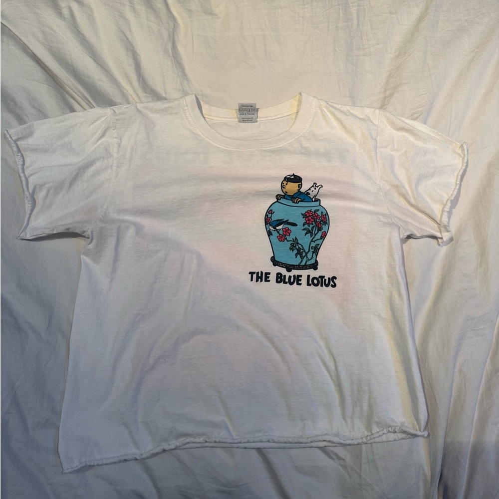 Tintin t shirt cropped